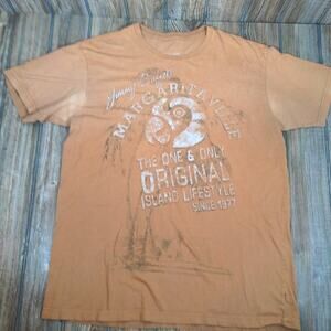 Margaritaville Jimmy Buffett One & Only Original Tan Relaxed Men Band T-Shirt Lg